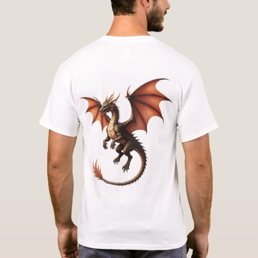 Unleash the Dragon: Fantasy Art Apparel Tシャツ (裏面)