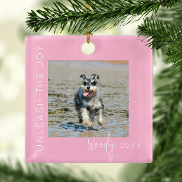 Unleash The Joy | ペット写真のクリスマツツリー メタルオーナメント