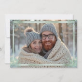 Unleash the JOY Modern Green Script Photo シーズンカード (裏面)