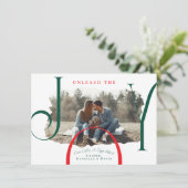 Unleash the Joy | Pet Photo Christmas Card シーズンカード (スタンド正面)