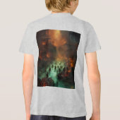 「Unleash the: Menacing 完全に死んでいな Death MetalのTシャツ トライブレンドＴシャツ (裏面)