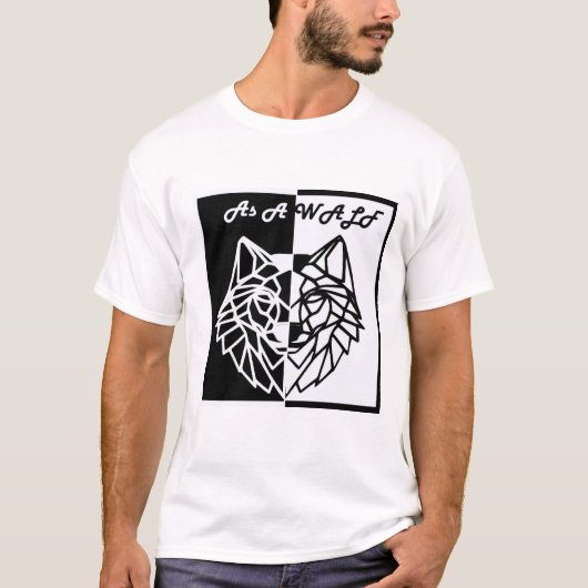 Unleash the Wild Within: Strong as Wolf Tシャツ (正面)