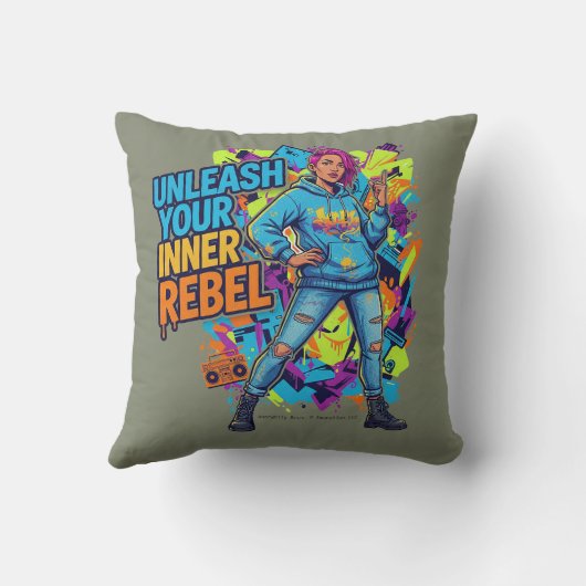Unleash Your Inner Rebel -  クッション (裏面)