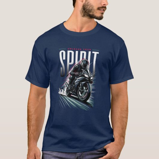 Unleash Your Spirit Motorcycle Shirt Tシャツ (正面)