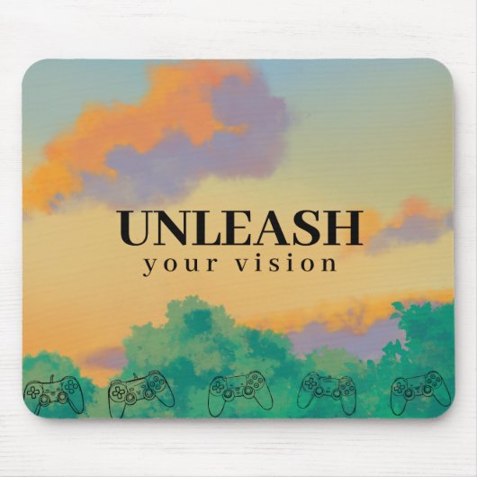 UNLEASH Your Vision– Colourful, Motivational マウスパッド (正面)