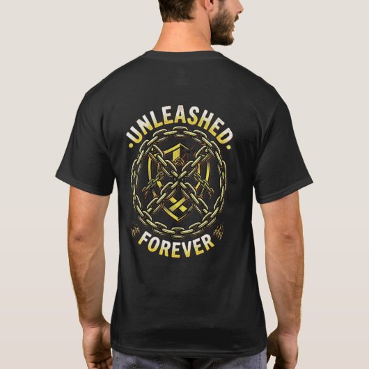 Unleashed Forever Wolf Shirt – Fierce Alpha Wolf  Tシャツ (裏面)