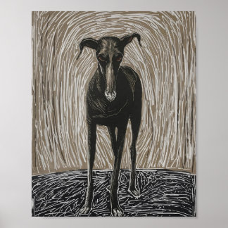 Unleashed Soul: Modern Expressionist Dog Art ポスター