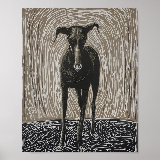 Unleashed Soul: Modern Expressionist Dog Art ポスター (正面)