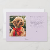 Unleashing Joy Purple Dog Multi Photo シーズンカード (裏面)