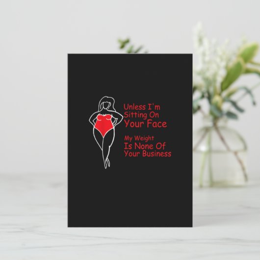 Unless I'm Sitting On Your Face My Weight Is None 招待状 (スタンド正面)