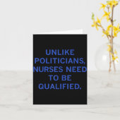 Unlike Liticians Nurses Funny Need To Be Qualified カード (黄色い花)
