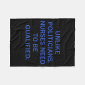 Unlike Liticians Nurses Funny Need To Be Qualified フリースブランケット (正面(横))