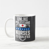 Unlike Liticians Nurses Need To Be Qualified Sarca コーヒーマグカップ (左)