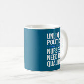 Unlike Liticians Nurses Need To Be Qualified Sarca コーヒーマグカップ (正面右)