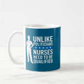 Unlike Liticians Nurses Need To Be Qualified Sarca コーヒーマグカップ (左)