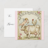 Unlikely Match Funny Valentine's Day Card Chicken シーズンカード (正面/裏面)