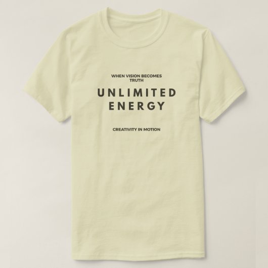 Unlimited Energy – Modern Minimalist T-Shirt Tシャツ (デザイン正面)