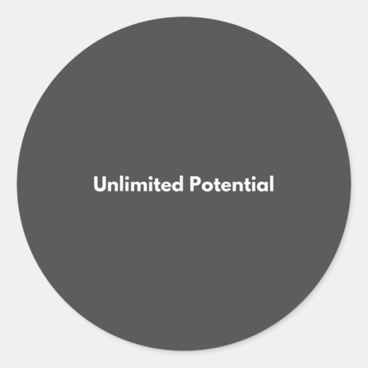 Unlimited Tential Insrational Motivational Everyda ラウンドシール (正面)