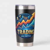 Unlimited Trading Stock Market Chart Athletic 保温保冷タンブラー (背面)