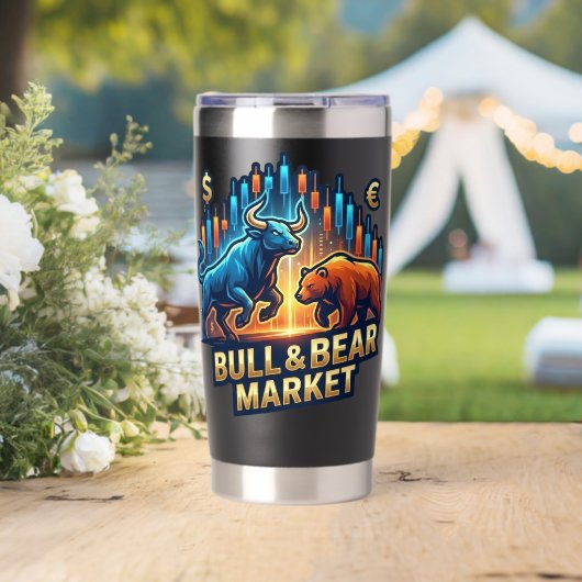 Unlimited Trading Stock Market Chart Athletic 保温保冷タンブラー (ウェディング (回転後))