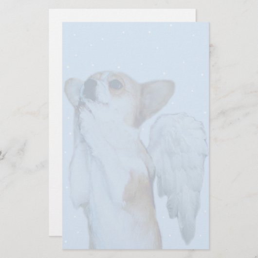 Unlined Dottの天使の文房具 便箋 (正面/裏面)