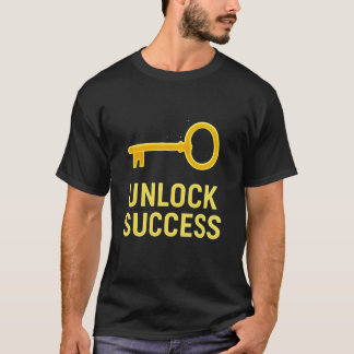 Unlock Success -白熱［赤熱］光を放つ Golden鍵Tシャツ Tシャツ