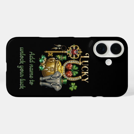 Unlock your luck personalized golden charms Case-Mate iPhoneケース (裏面 (横))