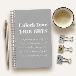 Unlock Your Thoughts | シンプルなジャーナル ノートブック