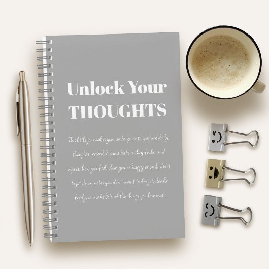 Unlock Your Thoughts | シンプルなジャーナル ノートブック