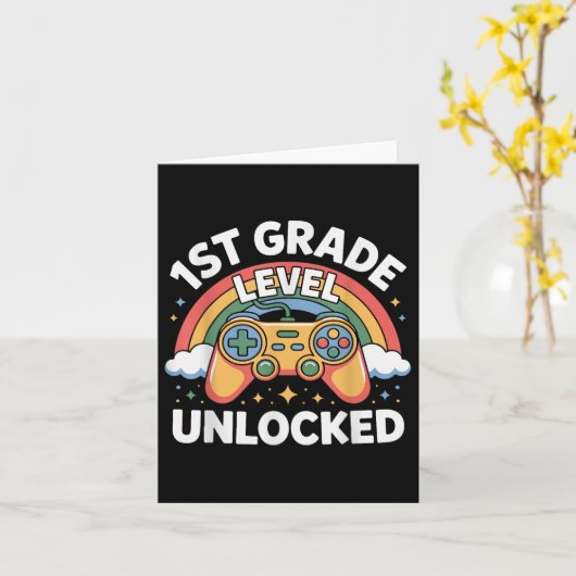 Unlocked 1st Grade Level Controller First Day Of S カード (黄色い花)