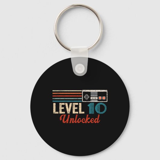 Unlocked Level 10 Birthday Boy Video Game Controll キーホルダー (正面)