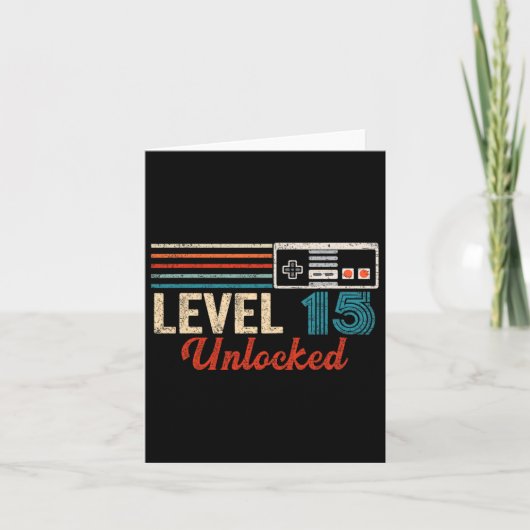 Unlocked Level 15 Birthday Boy Video Game Controll カード (正面)