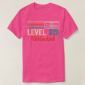 Unlocked Level 15 Birthday Boy Video Game Controll Tシャツ (デザイン正面)