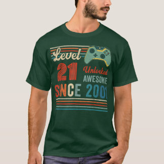 Unlocked Level 21 Birthday 21 Year Old Video Game  Tシャツ