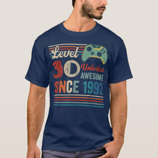 Unlocked Level 30 Birthday 30 Year Old Video Game  Tシャツ