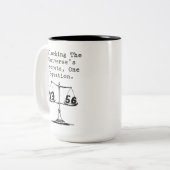 Unlocking Universe Secrets One Equation Math ツートーンマグカップ (正面左)