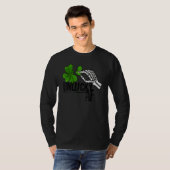 Unlucky AF Skeleton Hand St.Patrick Day Clover Tシャツ (正面フル)