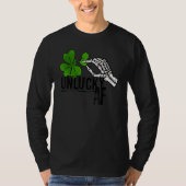 Unlucky AF Skeleton Hand St.Patrick Day Clover Tシャツ (正面)