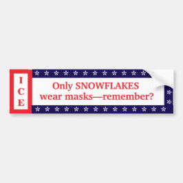 Unmask ICE Snowflakes Bumper Sticker バンパーステッカー