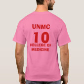 UNMCのスカルおよびスポイトの薄い色のワイシャツの文字 Tシャツ (裏面)