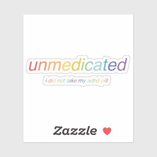 Unmedicated Sticker シール (シート)