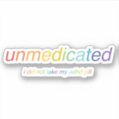 Unmedicated Sticker シール (正面)