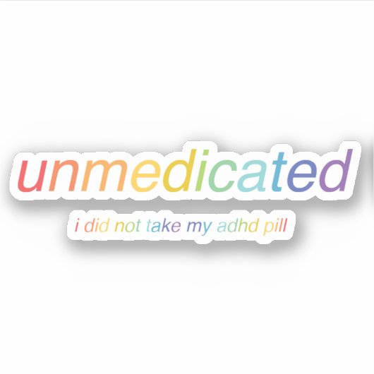 Unmedicated Sticker シール (正面)