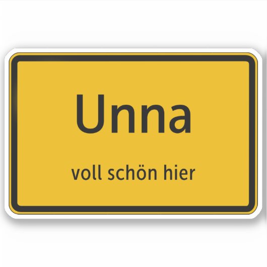 Unna Aufkleber Sticker Autoaufkleber シール (正面)