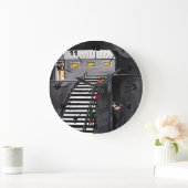 Unnecessary Steps Painting by Alfred Fox ラージ壁時計 (ホーム)