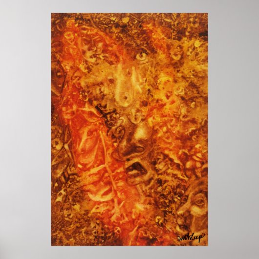 unneedingの「Menagerie of Man」水彩画ポスター ポスター (正面)