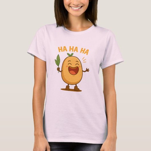 unny Laughing Potato Women’s T-Shirt Tシャツ (正面)