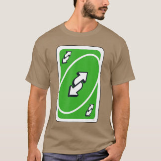 UNOグリーンリバースの女の子が面白い Tシャツ