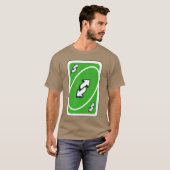 UNOグリーンリバースの女の子が面白い Tシャツ (正面フル)