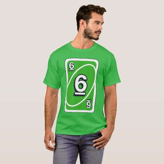 UNO Halloween Green 6 Card Tシャツ (正面フル)